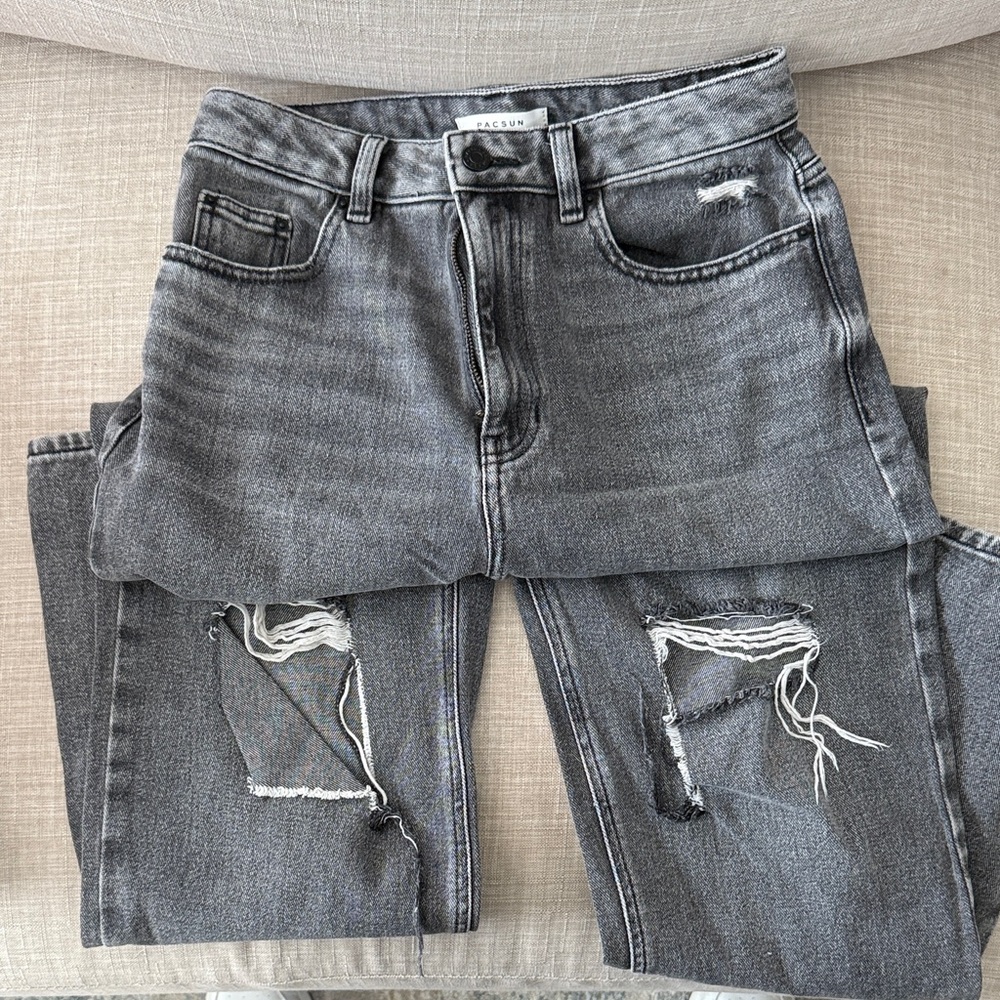 PacSun Gray Distressed Jeans